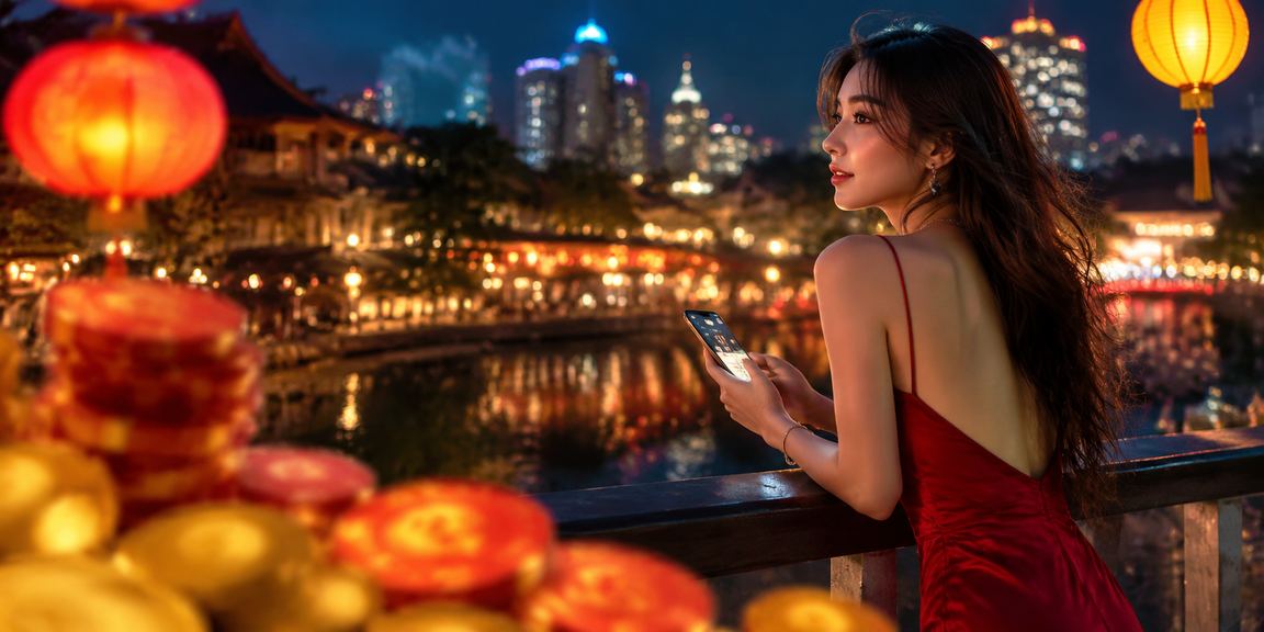 Sảnh casino di động tại Hà Nội với đèn lồng truyền thống
